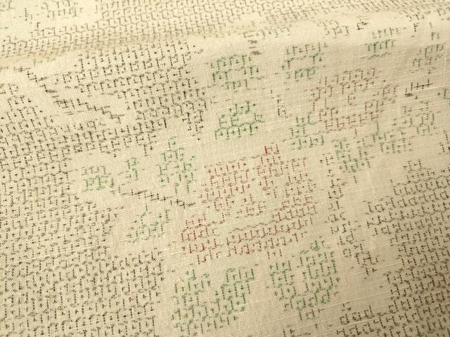 平和屋着物○結城紬 80亀甲 格子花文 正絹 逸品 AAAU8348zg 平和屋着物