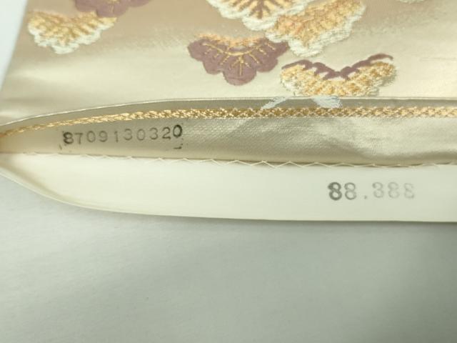平和屋着物◎六通柄袋帯　飛鶴松文　金銀糸　正絹　逸品　DAAT0128ob