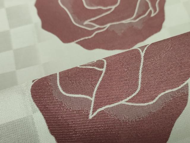 平和屋着物●両面　全通柄京袋帯　薔薇　正絹　逸品　DAAT0145ob