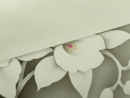 平和屋着物●塩瀬 九寸名古屋帯 手描き 草花文 金彩 正絹 逸品 DAAT0149ob