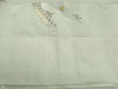 平和屋着物●爪掻き本綴れ 八寸名古屋帯 洋花文 金銀糸 正絹 逸品 DAAT0150ob