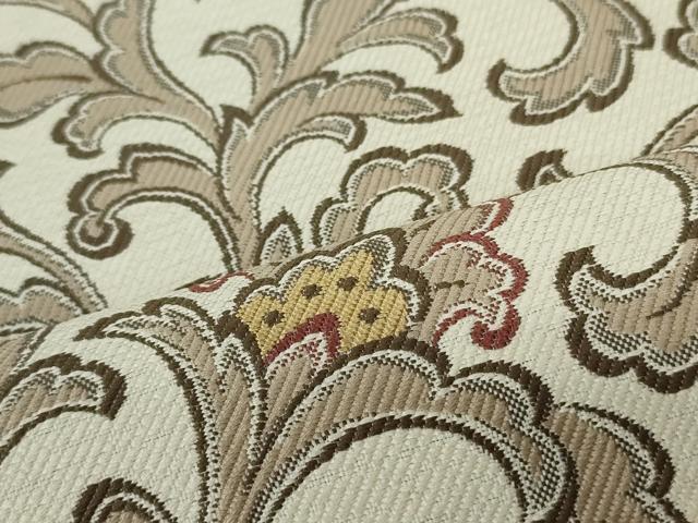 平和屋着物●八寸名古屋帯　唐草文　正絹　逸品　DAAT0245ob