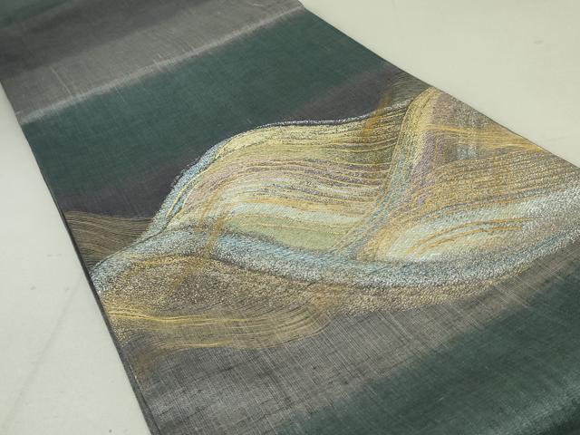 平和屋着物○名門 しょうざん 生紬 紙屋川伝承 絹漉貴 太鼓柄