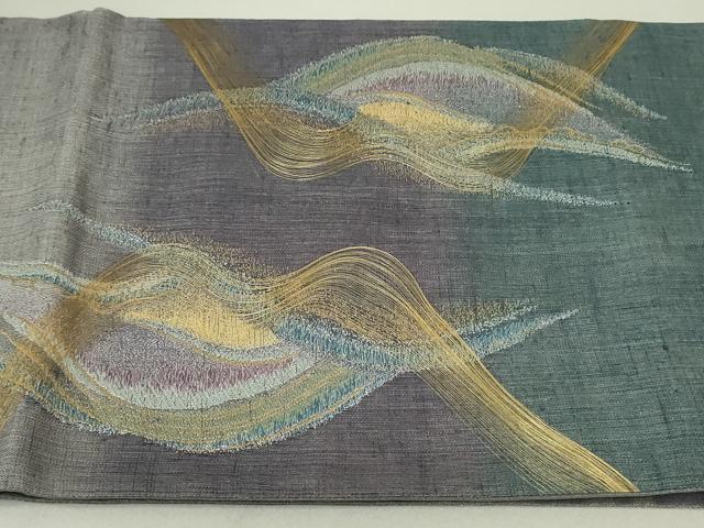 平和屋着物○名門 しょうざん 生紬 紙屋川伝承 絹漉貴 太鼓柄