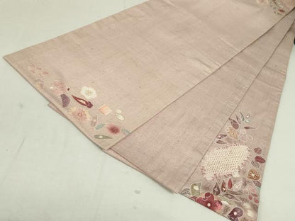 平和屋着物●十七代京屋林蔵 中国三大刺繍 相良刺繍 太鼓柄袋帯 紬地 絞り 辻が花 正絹 逸品 DAAT0290ob