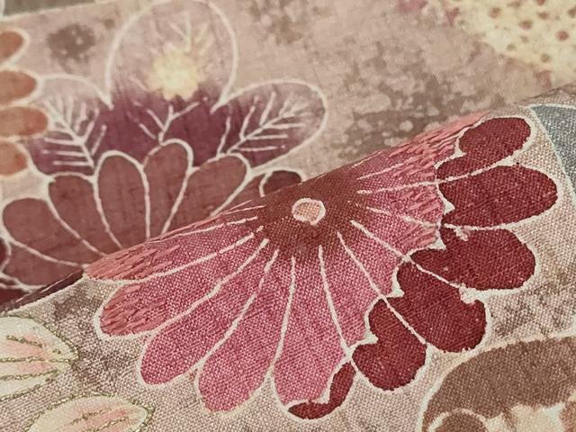 平和屋着物●十七代京屋林蔵 中国三大刺繍 相良刺繍 太鼓柄袋帯 紬地 絞り 辻が花 正絹 逸品 DAAT0290ob