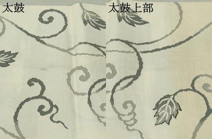 平和屋着物●六通柄袋帯 唐草文 正絹 逸品 DAAT0310ob