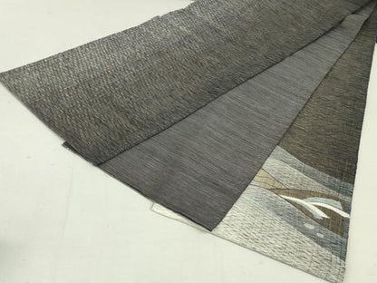 平和屋着物▽太鼓柄袋帯 スリーシーズン 春夏秋 すくい織 立波文 正絹 逸品 DAAT0342ob