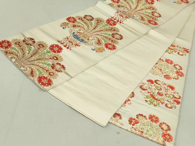 平和屋着物●六通柄　本袋帯　伊太村華文　金銀糸　正絹　逸品　DAAT0348ob