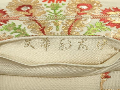 平和屋着物●六通柄　本袋帯　伊太村華文　金銀糸　正絹　逸品　DAAT0348ob