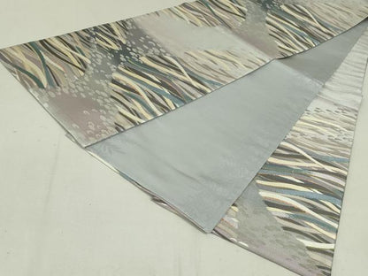 平和屋着物●六通柄袋帯 石畳間道 金糸 正絹 逸品 DAAT0354ob