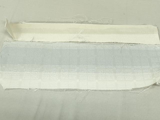 平和屋着物●両面 六通柄袋帯 格子間道 反端付き 正絹 逸品 DAAT0358ob