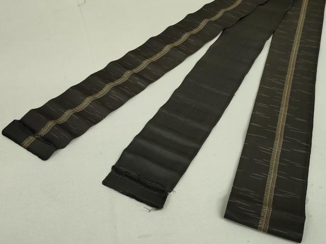 平和屋着物●本場筑前博多織　男性　角帯　間道　正絹　逸品　DAAT0360ob
