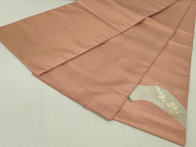 平和屋着物●太鼓柄袋帯 枝花文 金銀糸 正絹 逸品 DAAT0375ob