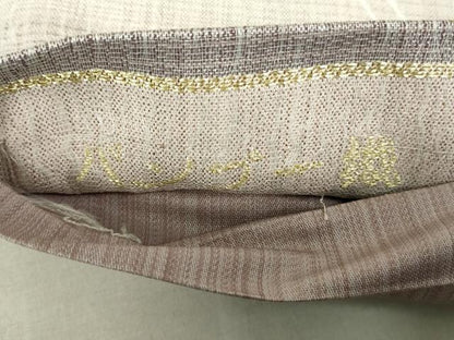 平和屋着物▽六通柄袋帯 バンブー織 スリーシーズン 春夏秋 駱駝 草花文 正絹 逸品 DAAT0395ob