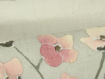 平和屋着物●手描染 安藤松岳 九寸名古屋帯 紬地 枝花文 正絹 逸品 DAAT0417ob