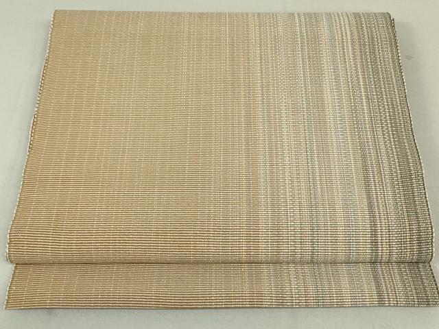 平和屋着物●本塩沢 やまだ織 八寸名古屋帯 間道 正絹 逸品 DAAT0425ob