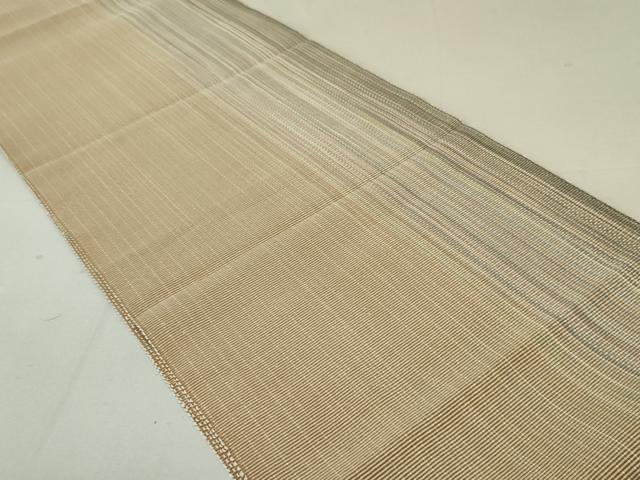 平和屋着物●本塩沢 やまだ織 八寸名古屋帯 間道 正絹 逸品 DAAT0425ob