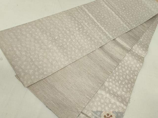 平和屋着物●太鼓柄袋帯　総刺繍　櫛織　鴛鴦花文　金銀糸　正絹　逸品　DAAT0432ob
