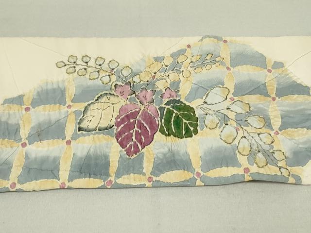 平和屋着物●つけ帯　絞り　桐　金彩　正絹　逸品　DAAT0436ob
