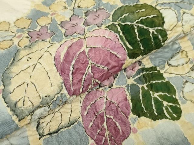 平和屋着物●つけ帯　絞り　桐　金彩　正絹　逸品　DAAT0436ob