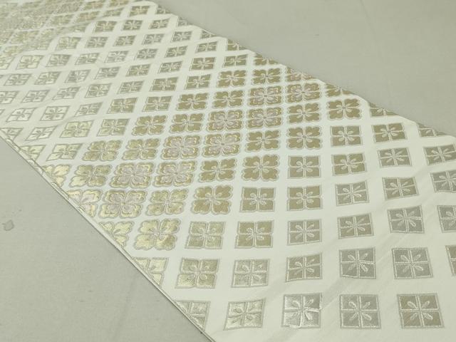 平和屋着物●西陣 川島織物 六通柄 本袋帯 花菱文 金銀糸 正絹 逸品 DAAT0442ob