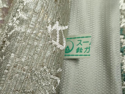 平和屋着物●六通柄袋帯　源氏香　銀糸　鈴乃屋扱い　正絹　逸品　DAAT0470ob