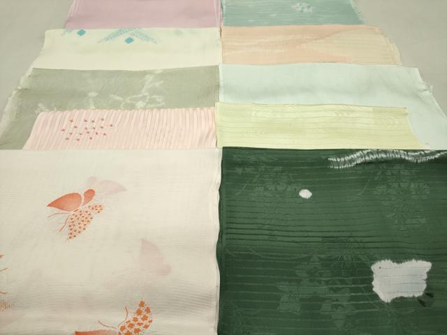 平和屋着物＊夏物 和装小物 帯揚げ10枚 全て正絹 逸品 DAAT0521by