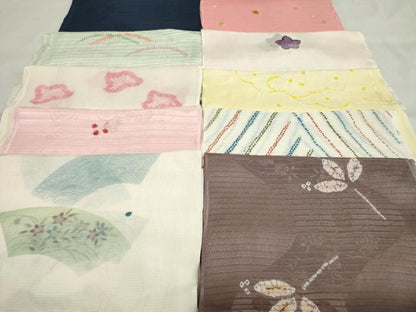 平和屋着物＊夏物 和装小物 帯揚げ10枚 全て正絹 逸品 DAAT0651by