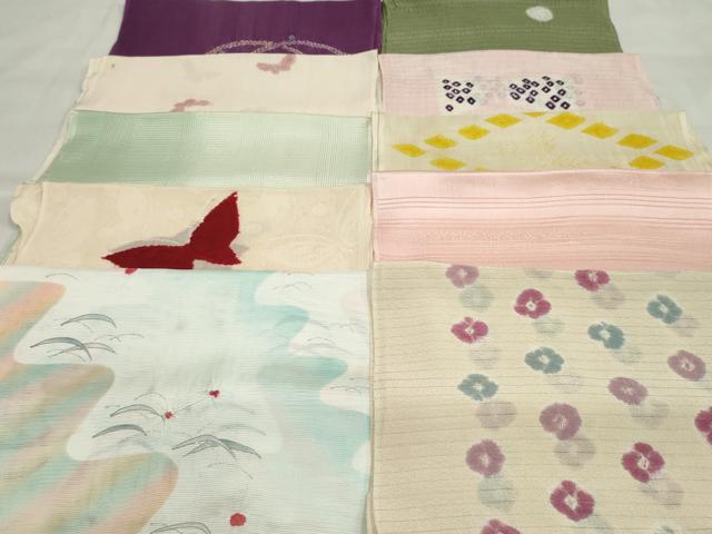 平和屋着物＊夏物 和装小物 帯揚げ10枚 全て正絹 逸品 DAAT0654by
