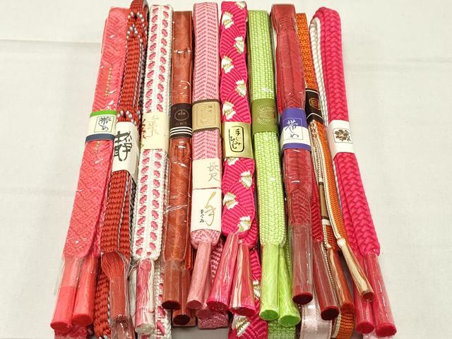 平和屋本店■和装小物　帯締め10本　笹浪組　くみひも　金糸　長尺　小田急百貨店扱い　逸品　未使用　DZAA11154kh5