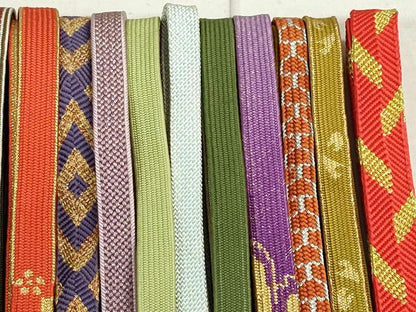 平和屋着物●和装小物　帯締め20本　高麗組　唐組　笹浪組　金銀糸　逸品　DAAT0795by