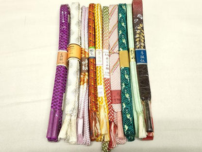 平和屋着物●和装小物 帯締め10本 逸品 未使用 DAAT0825by