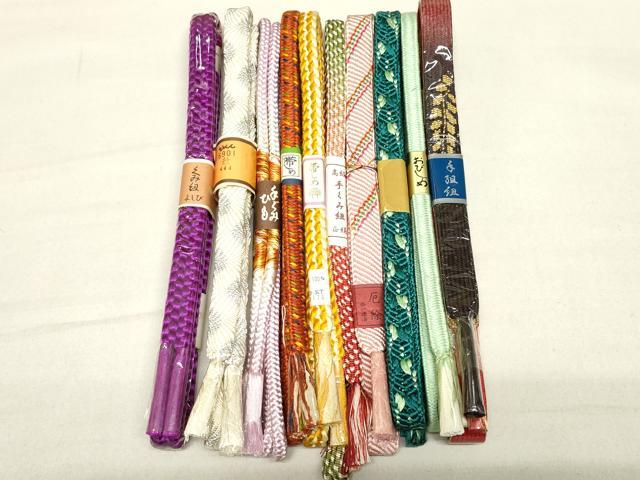 平和屋着物●和装小物 帯締め10本 逸品 未使用 DAAT0825by