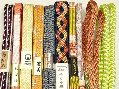 平和屋着物●和装小物　帯締め10本　逸品　未使用　DAAT0826by
