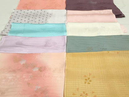 平和屋着物＊夏物 和装小物 帯揚げ10枚 全て正絹 逸品 DAAT0890by