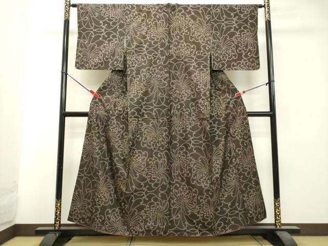 平和屋着物●本場大島紬 7マルキ 乱菊 若山絹織物謹製 証紙付き 正絹 逸品 DAAT1008tw
