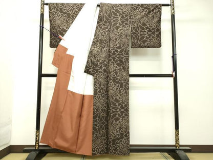 平和屋着物●本場大島紬 7マルキ 乱菊 若山絹織物謹製 証紙付き 正絹 逸品 DAAT1008tw