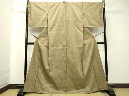 平和屋着物●本場縞大島紬 霞文 川畑絹織物謹製 証紙付き 正絹 逸品 未使用 DAAT1009tw