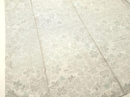 平和屋着物●本場大島紬 白大島 9マルキ 草花文 正絹 逸品 未使用 DAAT1017tw