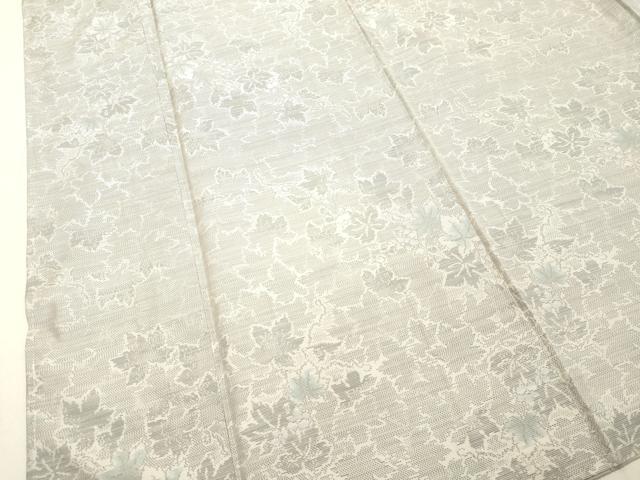 平和屋着物●本場大島紬 白大島 9マルキ 草花文 正絹 逸品 未使用 DAAT1017tw