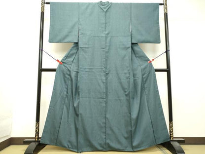 平和屋着物●上質なお召　縞　正絹　逸品　DAAT1026tw