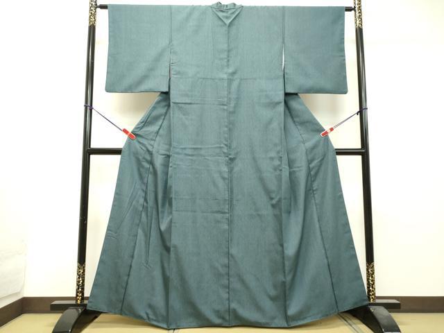平和屋着物●上質なお召　縞　正絹　逸品　DAAT1026tw