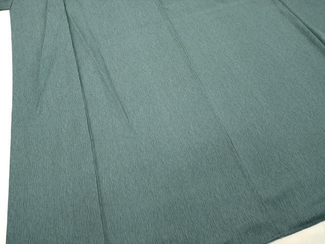 平和屋着物●上質なお召　縞　正絹　逸品　DAAT1026tw