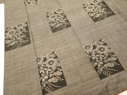 平和屋着物●本場大島紬　7マルキ　色紙草花文　正絹　逸品　DAAT1035tw