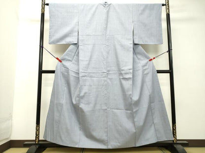 平和屋着物●本場結城紬　重要無形文化財　淡藤色　正絹　逸品　DAAT1049tw