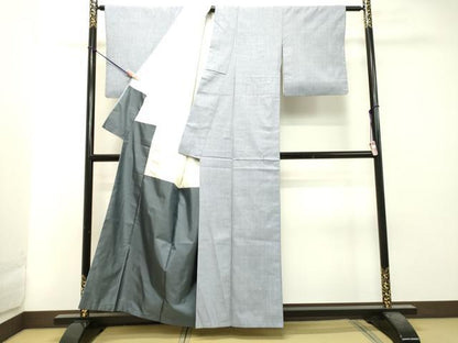 平和屋着物●本場結城紬　重要無形文化財　淡藤色　正絹　逸品　DAAT1049tw