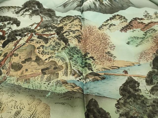 平和屋着物●男性　本場染大島紬　アンサンブル　亀甲柄　証紙付き　正絹　逸品　DAAT1051tw