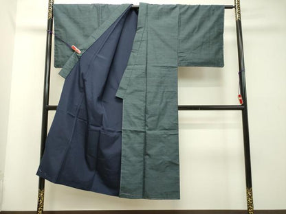 平和屋着物●男性　紬　アンサンブル　網代織　正絹　逸品　未使用　DAAT1057tw
