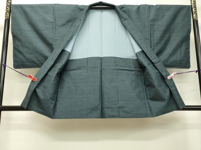 平和屋着物●男性　紬　アンサンブル　網代織　正絹　逸品　未使用　DAAT1057tw